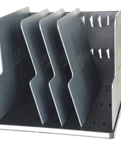 Exacompta 390714D 1x MODULOTOP Vertikal Sorter Mit 5 Trennplatten - Dunkelgrau