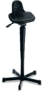 Null Stehhilfe, Sitz PU-Schaum Schwarz, Sitz H 620-890mm, Gestell Schwarz