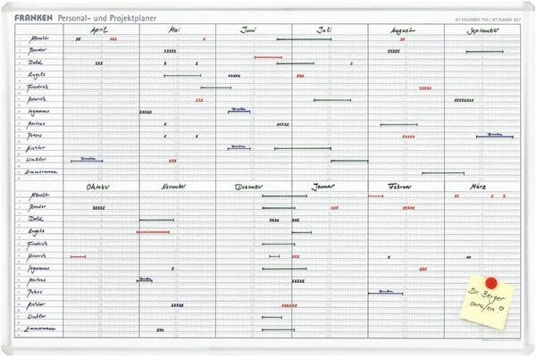 FRANKEN Planungstafel JetKalender, Jahreskalender, 12 Monate 5 FRANKEN Planungstafel JetKalender, Jahreskalender, 12 Monate – Bild 5