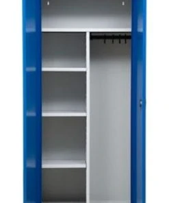 PROREGAL Garderobenspind Seal | HxBxT 180x80x38 Cm | Grau-Blau