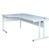 Lullmann Schreibtisch Computertisch Bürotisch 73x180x80/120cm Grau Winkel Links 391100
