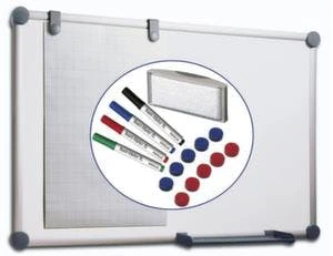 Maul Whiteboard, HxB 600x900mm, Magnethaftend, Tafel Silber, M. Zubehör-Set, Ablageschale, Rahmen Alu, Silber 2 Maul Whiteboard, HxB 600x900mm, Magnethaftend, Tafel Silber, M. Zubehör-Set, Ablageschale, Rahmen Alu, Silber – Bild 2