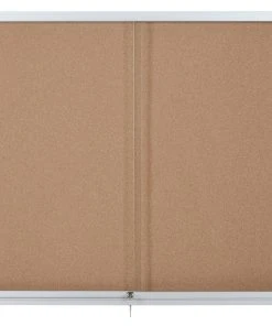 Bi-Office Indoor-Schaukasten Kork Mit Schiebetüren 12xA4