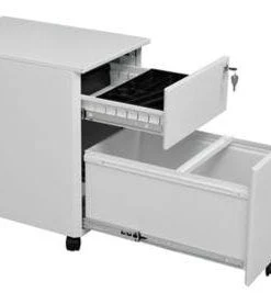 PROREGAL Rollcontainer Lynx | 1 Schublade & 1 Hängeschub| HxBxT 61x40x60 Cm | Weiß -Yongsheng-Geschäft 192ee94b 169b 4fce 98be dbb28431afcb