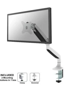 Null Neomounts Select NM-D750 Monitor Tischhalter Höhenverstellbar Bis 32 Zoll, Weiß