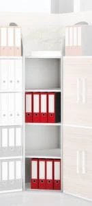 Null Büroregal, Eckregal, Fachl. 60kg, 5xStahlboden, Einseitig, Korpus RAL7035 5 Null Büroregal, Eckregal, Fachl. 60kg, 5xStahlboden, Einseitig, Korpus RAL7035 – Bild 5