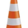 Null Verkehrskegel, Leitkegel Tagesleuchtend, PVC, Orange/weiß, Höhe 500 Mm