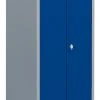 Lullmann Spind Kleiderschrank Stahl Putzschrank PutzSpind Putzmittelschrank 515721 Lichtgrau/Blau