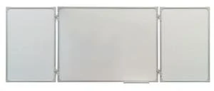 Franken Whiteboard, HxB 900x1200mm, Emalliert, Magnethaftend, 2 Flügel/5 Flächen, Rahmen Alu, Silber 2 Franken Whiteboard, HxB 900x1200mm, Emalliert, Magnethaftend, 2 Flügel/5 Flächen, Rahmen Alu, Silber – Bild 2
