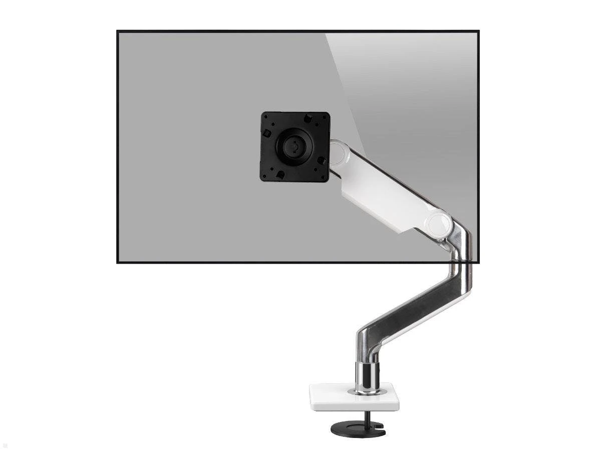 Null Humanscale M8.1 Monitor Tischhalterung Durchschraub Schräg, Weiß 1 Null Humanscale M8.1 Monitor Tischhalterung Durchschraub Schräg, Weiß