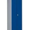 Lullmann Spind Kleider-Wäsche-Schrank Kleiderspind 2-türig 180x50x50cm Lichtgrau/enzianblau 510701