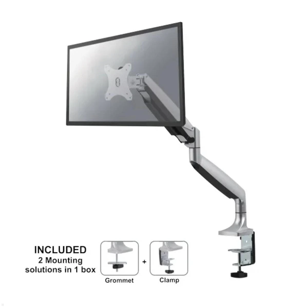 Null Neomounts Select NM-D135D Dual-Monitor Tischhalter Schwenkbar 10-27Zoll, Silber 5 Null Neomounts Select NM-D135D Dual-Monitor Tischhalter Schwenkbar 10-27Zoll, Silber – Bild 5