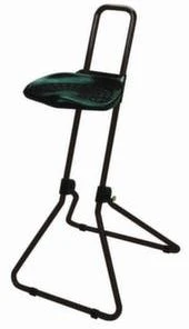 Null Klappbare Stehhilfe, Sitz PU-Schaum Schwarz, Sitz H 650-850mm, Gestell Schwarz
