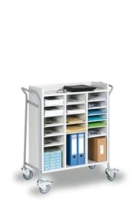 Null Postwagen, Tragl. 150kg, 21 Fächer, Mit Abrollrand, RAL7001, HxLxB 1380x950x455mm -Yongsheng-Geschäft 3a9d9205 bc5b 4191 9843 2ab9a34c6ed1 2