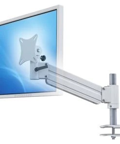 Null MonLines TFT-Lift Monitor Tischhalterung Einbau Mit Kabelauslass Grau