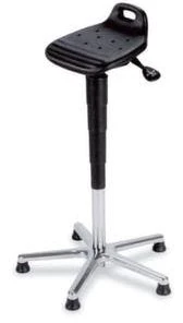 Null Stehhilfe, Sitz PU-Schaum Schwarz, Sitz HxBxT 670-910x356x318mm, Gestell RAL9005, Schräge Säule -Yongsheng-Geschäft 479687bb 160f 4cfa 90e5 8b28b96307a9 1