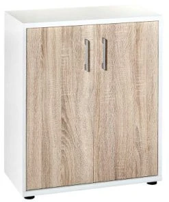 Null Möbelpartner Aktenschrank Tiger | Small | HxBxT 77x65x34 Cm | Weiß/ Eiche Von PROREGAL