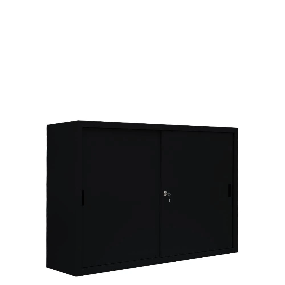 Lullmann Großer Schiebetürenschrank Büro Aktenschrank Sideboard Aus Stahl Schwarz 1090 X 1600 X 450 Mm (HxBxT) 550159 1 Lullmann Großer Schiebetürenschrank Büro Aktenschrank Sideboard Aus Stahl Schwarz 1090 X 1600 X 450 Mm (HxBxT) 550159