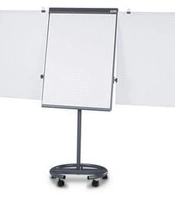 Franken Flipchart, H 1650-2000mm, Tafel HxB 1030x700mm, Magnethaftend, Papierhalter, Ablageschale, Gestell Silber, 5 Rollen -Yongsheng-Geschäft 534b3a23 b33d 4511 8bef 981fdc615827 2