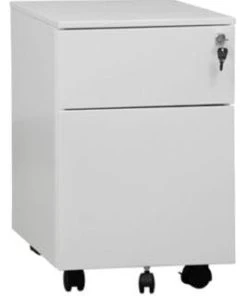 PROREGAL Rollcontainer Lynx | 1 Schublade & 1 Hängeschub| HxBxT 61x40x60 Cm | Weiß -Yongsheng-Geschäft 562cd2af 4598 4c70 955e 23e10e6ef484