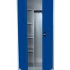Lullmann Flügeltürschrank Metallschrank Abschließbar Spindschrank Lichtgrau/Blau 1800 X 800 X 383 Mm 545521