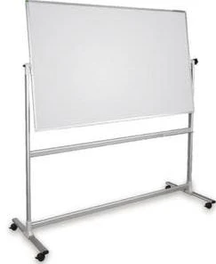 Franken Mobile Drehtafel, H 1930mm, Magnethaftend, Tafel Weiß, 2 Schreibflächen, Ablageschale, Rahmen Alu, Silber, Gestell Alu -Yongsheng-Geschäft 5957015c 60ed 4d69 9362 b27a2ebb1817 4