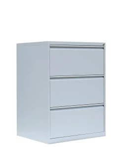 Lullmann Hängeregistratur-Schrank Aus Stahl 101x76x62cm (HxBxT) Mit 3 Schüben Lichtgrau