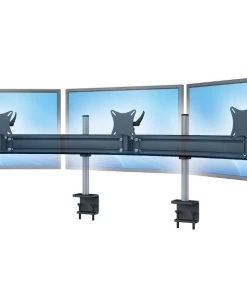 Null MonLines Monitor Tischhalterung Para-System 3-fach TK WS Schwarz