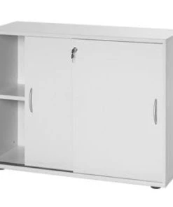 Null Möbelpartner Schiebetürenschrank Lion | Small | HxBxT 76x100x40 Cm |Lichtgrau Von PROREGAL -Yongsheng-Geschäft 5e61c22a a954 4622 9b84 2b51221e3f30