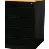 Lullmann Büro Standcontainer Bürocontainer Mit 4 Schubladen 75x46x79cm Schwarz/Buche 509501