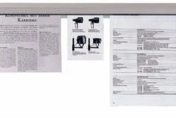 Franken Papierklemmschiene, HxL 40x500mm, Kunststoff, Grau