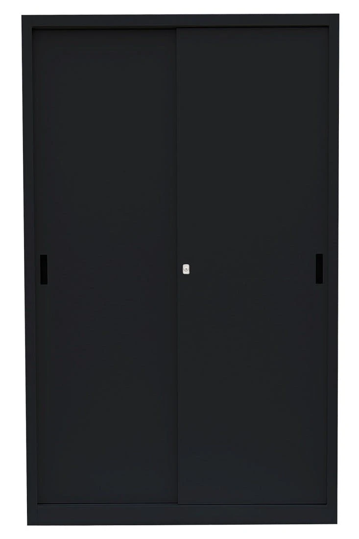 Lullmann XXL Schiebetürenschrank Aktenschrank Sideboard Aus Stahl Schwarz 195x120x45 550169 4 Lullmann XXL Schiebetürenschrank Aktenschrank Sideboard Aus Stahl Schwarz 195x120x45 550169 – Bild 4