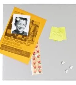 Null Edelstahl-Tafel, HxB 470x470mm, Gebürstet, Magnethaftend