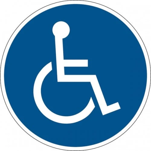 Null Parkplatzschild, Symbol Rollstuhlfahrer (rund) - 50 Mm Folie Selbstklebend 1 Null Parkplatzschild, Symbol Rollstuhlfahrer (rund) - 50 Mm Folie Selbstklebend