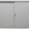 PROREGAL Schiebetürenschrank Ant | 3 Ordernhöhen | HxBxT 109x160x45 Cm | Grau