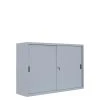 Lullmann Großer Schiebetürenschrank Büro Aktenschrank Sideboard Aus Stahl Grau 1090 X 1600 X 450 Mm (HxBxT) 550150