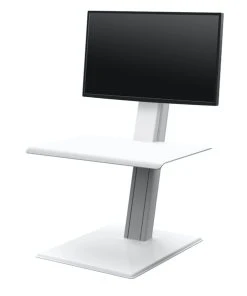 Null Humanscale QuickStand Eco Single Steh-Sitz Arbeitsplatz, Weiß