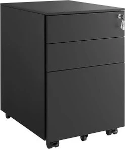 Lullmann Rollcontainer Bürocontainer Mit Hängeregistratur Maße: 62x46x59cm RAL 9005 Schwarz/Buche-Dekor 505501 -Yongsheng-Geschäft 6bc4ce34 54e1 44f0 9850 056ea2ec163c 4
