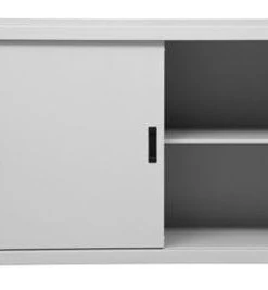 PROREGAL Schiebetürenschrank Ant | 2 Ordernhöhen | HxBxT 75x120x45 Cm | Grau -Yongsheng-Geschäft 6d1042ed 002b 409f 89e0 8994496bc90a