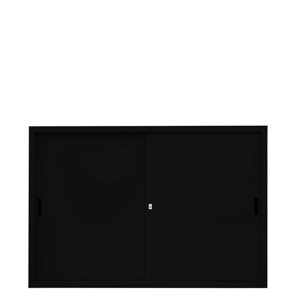Lullmann Großer Schiebetürenschrank Büro Aktenschrank Sideboard Aus Stahl Schwarz 1090 X 1600 X 450 Mm (HxBxT) 550159 7 Lullmann Großer Schiebetürenschrank Büro Aktenschrank Sideboard Aus Stahl Schwarz 1090 X 1600 X 450 Mm (HxBxT) 550159 – Bild 7