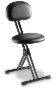 Null Klappbare XXL-Stehhilfe, Sitz Kunstleder Schwarz, Sitz H 550-770mm, Rücken Kunstleder Schwarz, Gestell RAL9005