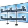 Null MonLines Flat 3+3 Monitor Tischhalterung Einbau MA Bis 24Zoll WS, Schwarz