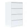 Lullmann Hängeregistratur Schrank Für DIN A4 Hängemappen 132x76x62cm Mit 4 Schüben Doppelbahnig Weiß 561427
