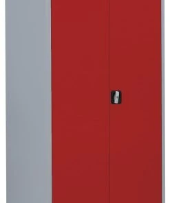 Lullmann Aktenschrank Metallschrank Abschließbar Werkzeugschrank Rot/grau Maße: 195x92,5x60cm 530364
