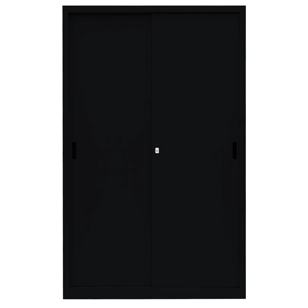 Lullmann XXL Schiebetürenschrank Aktenschrank Sideboard Aus Stahl Schwarz 195x120x45 550169 2 Lullmann XXL Schiebetürenschrank Aktenschrank Sideboard Aus Stahl Schwarz 195x120x45 550169 – Bild 2