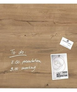 Sigel Glas-Magnetboard Artverum, Holz- Optik Natural, Inkl. Starker Magnete,