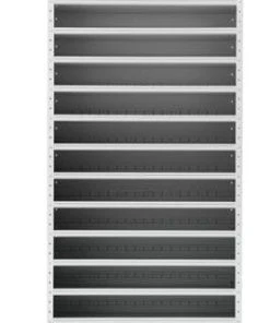 PROREGAL Universalfächerschrank Whale | 12 Fachböden | HxBxT 198x100x40 Cm | Grau