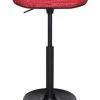 Null Sitz-/Stehhilfe, Skatebord-Sitz, Sitz Stoff Rot, Sitz HxBxT 570-770x200x450mm, Gestell Schwarz, M. Bodenkissen