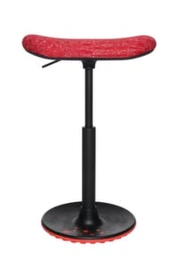 Null Sitz-/Stehhilfe, Triangel-Sitz, Sitz Stoff Rot, Sitz HxBxT 570-770x350x350mm, Gestell Schwarz, M. Bodenkissen 5 Null Sitz-/Stehhilfe, Triangel-Sitz, Sitz Stoff Rot, Sitz HxBxT 570-770x350x350mm, Gestell Schwarz, M. Bodenkissen – Bild 5