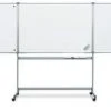 Maul Mobile Klapptafel, HxBxT 1950x1500x650mm, Magnethaftend, Tafel Weiß, 2 Flügel/6 Flächen, Rahmen Alu, Gestell Silber